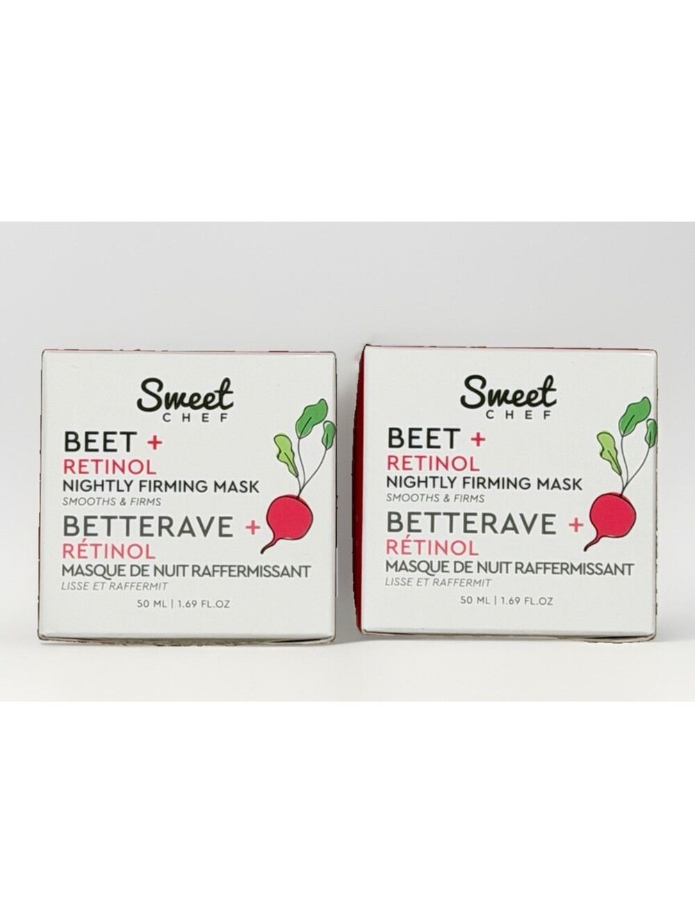 Sweet Chef Beet + Retinol Nightly Firming Mask 50 ml. / 1.69 fl. oz - Set Of 2